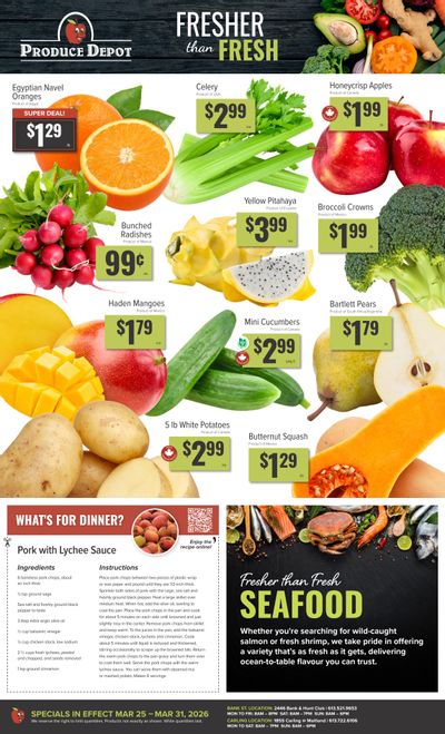 Produce Depot Flyer March 25 to 31