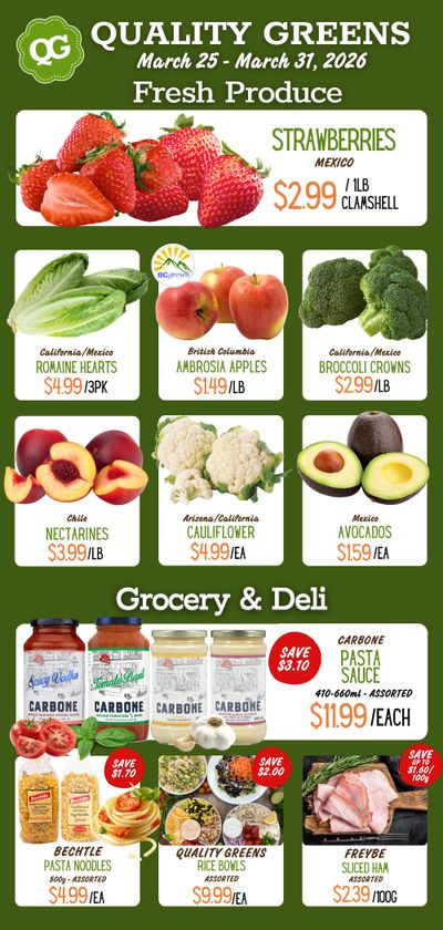 Quality Greens Flyer March 25 to 31