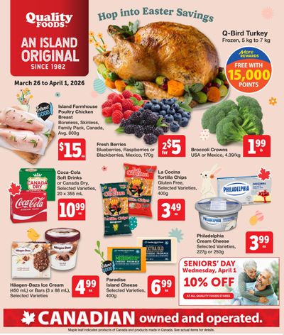Quality Foods Flyer March 26 to April 1