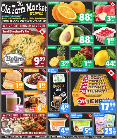 The Old Farm Market (Duncan) Flyer March 26 to April 1