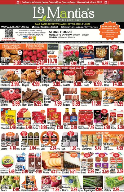 LaMantia's Flyer March 26 to April 1