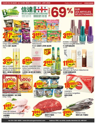 Btrust Supermarket (Montreal) Flyer March 26 to April 1
