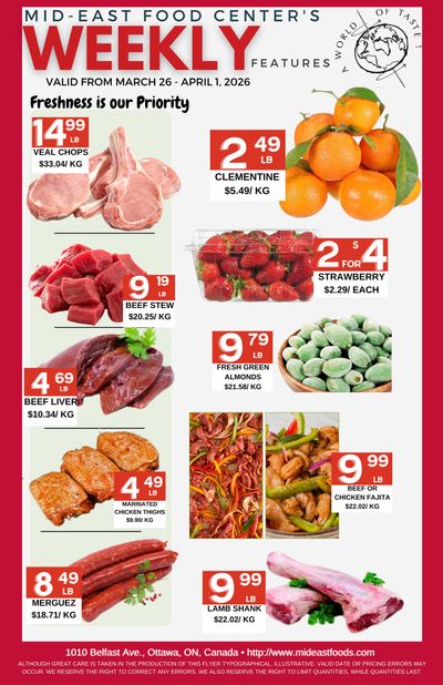 Mid-East Food Centre Flyer March 26 to April 1