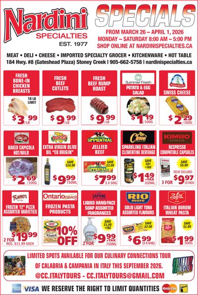 Nardini Specialties Flyer March 26 to April 1