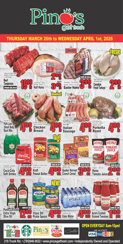 Pino's Flyer March 26 to April 1