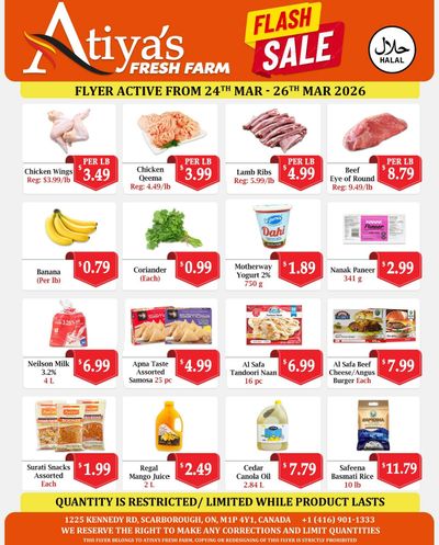 Atiya's Fresh Farm Flyer March 24 to 26
