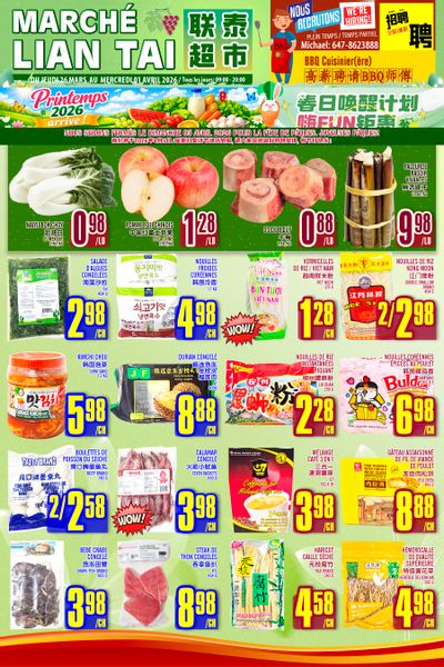 Marche Lian Tai Flyer March 26 to April 1