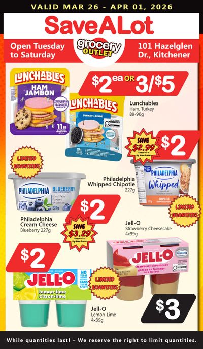 SaveALot Grocery Outlet Flyer March 26 to April 1
