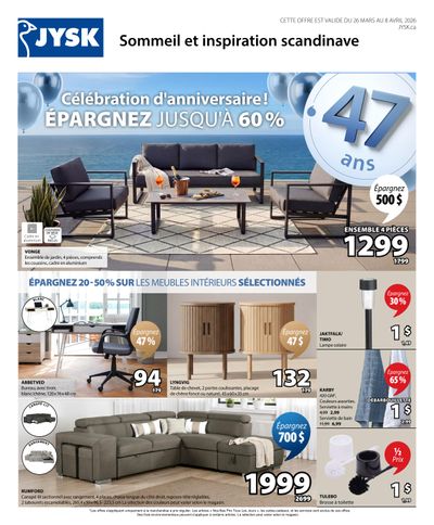 JYSK (QC) Flyer March 26 to April 8