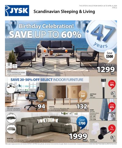 JYSK Flyer March 26 to April 8