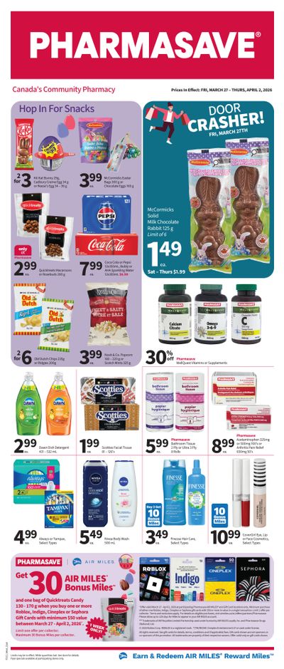 Pharmasave (ON & West) Flyer March 27 to April 2
