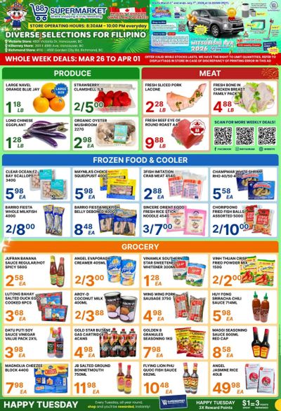 88 Supermarket Flyer March 26 to April 1