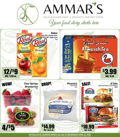 Ammar's Halal Meats Flyer March 26 to April 1