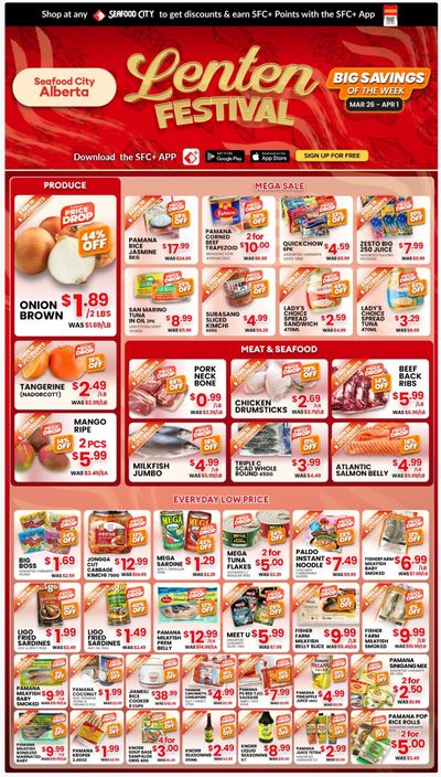 Seafood City Supermarket (AB) Flyer March 26 to April 1