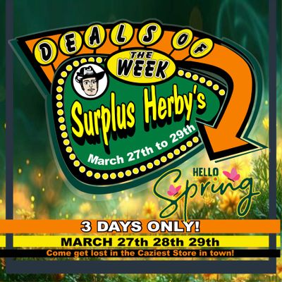 Surplus Herby’s Flyer March 27 to 29