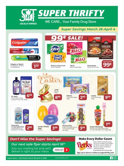 Super Thrifty Flyer March 26 to April 4