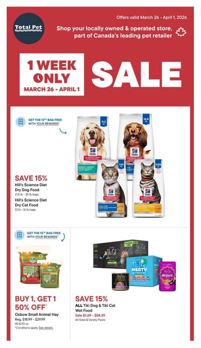 Total Pet Flyer March 26 to April 1