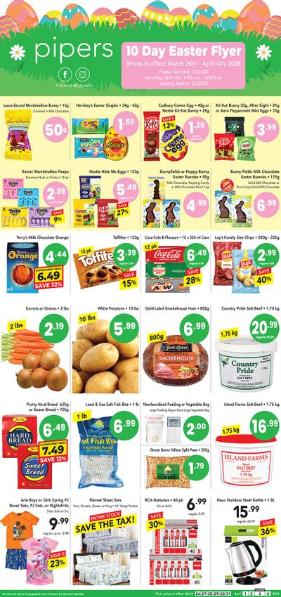 Pipers Superstore Flyer March 26 to April 1