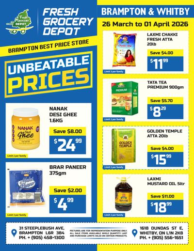 Fresh Grocery Depot Flyer March 26 to April 1