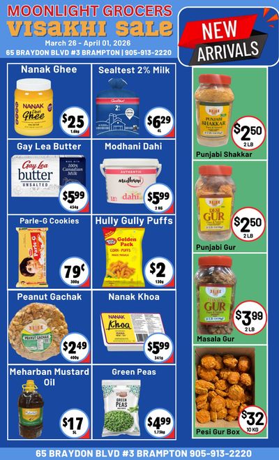 Moonlight Grocers Flyer March 26 to April 1
