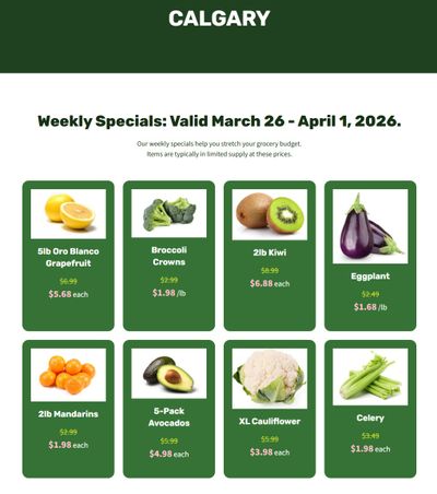 H&W Produce Flyer March 26 to April 1