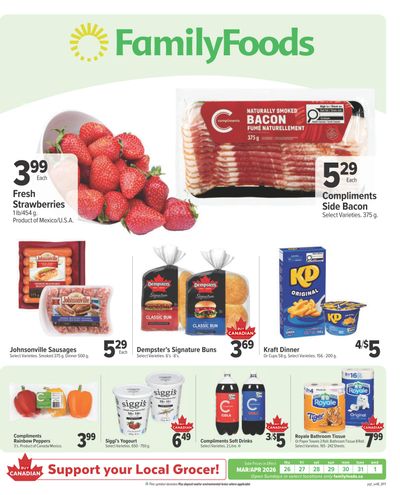 Family Foods Flyer March 26 to April 1