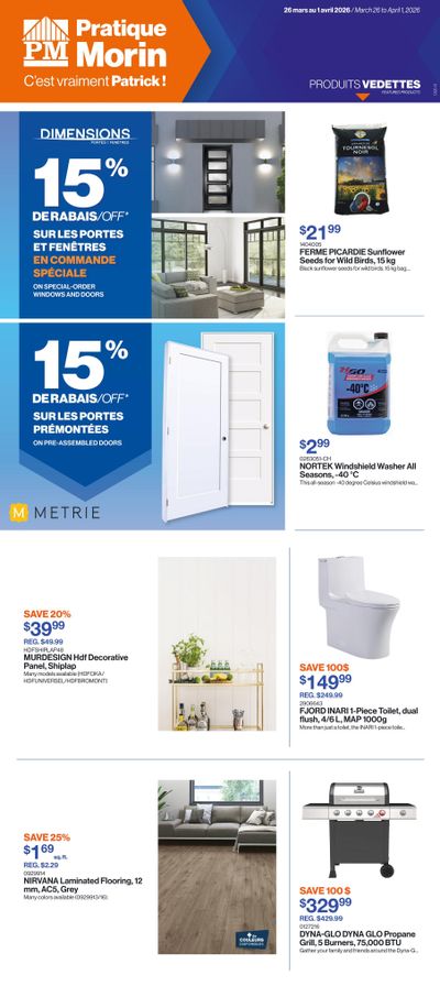 Patrick Morin Flyer March 26 to April 1
