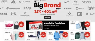 Sport Chek Canada The Big Brand Sale Flyer: Save 25-40% off Select Items