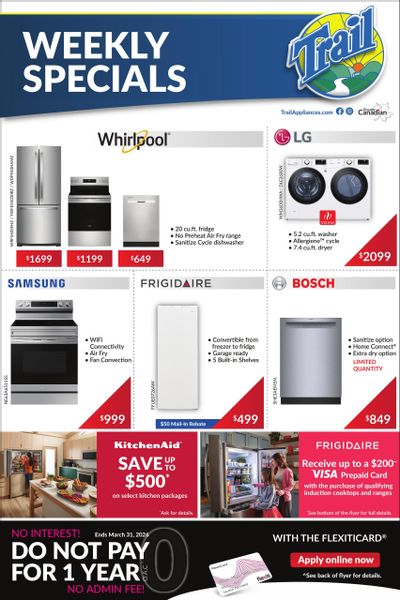 Trail Appliances (AB & SK) Flyer March 26 to April 1