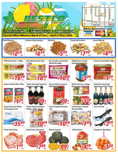 BestCo Food Mart (Etobicoke) Flyer March 27 to April 2