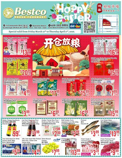 BestCo Food Mart (Scarborough) Flyer March 27 to April 2