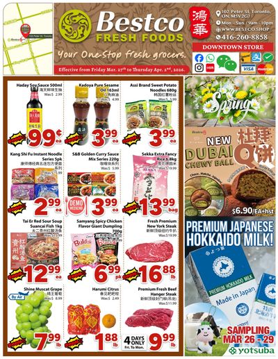 BestCo Food Mart (Downtown Toronto) Flyer March 27 to April 2
