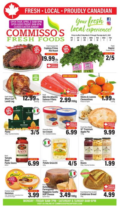 Commisso's Fresh Foods Flyer March 27 to April 2