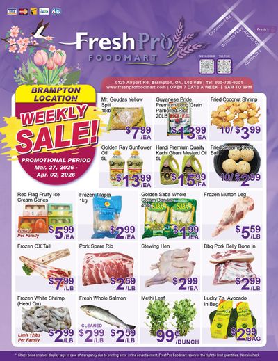 FreshPro Foodmart (Brampton) Flyer March 27 to April 2
