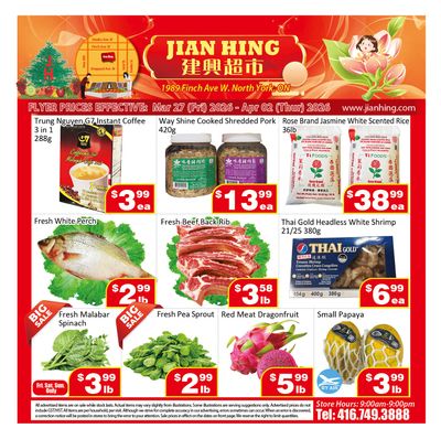 Jian Hing Supermarket (North York) Flyer March 27 to April 2