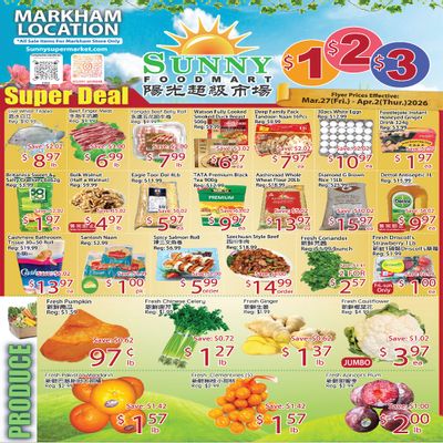 Sunny Foodmart (Markham) Flyer March 27 to April 2