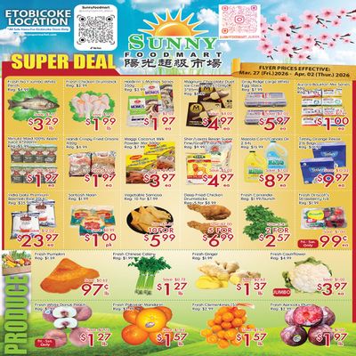 Sunny Foodmart (Etobicoke) Flyer March 27 to April 2