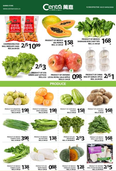 Centra Foods (Barrie) Flyer March 27 to April 2