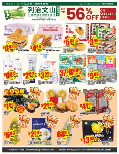 Btrust Supermarket (Richmond Hill) Flyer March 27 to April 2