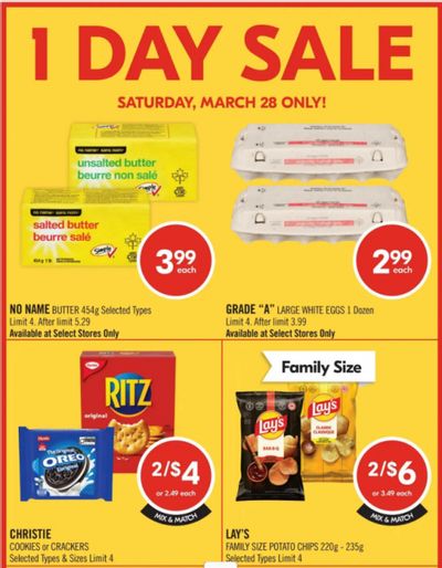 Shoppers Drug Mart Canada: $3.99 No Name Butter and $2.99 Eggs Saturday March 28th Only!