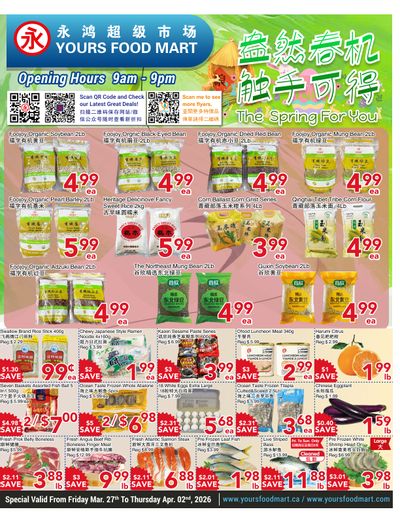 Yours Food Mart Flyer March 27 to April 2