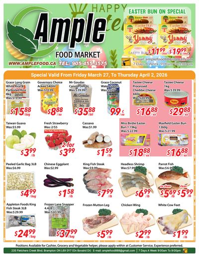 Ample Food Market (Brampton) Flyer March 27 to April 2