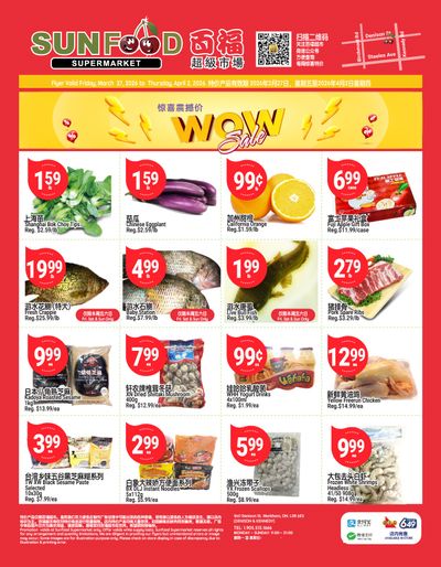 Sunfood Supermarket Flyer March 27 to April 2