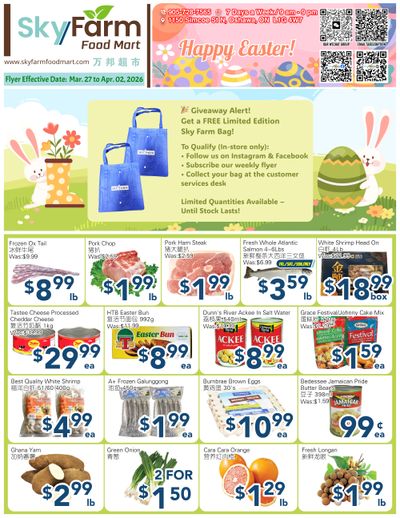 SkyFarm Food Mart Flyer March 27 to April 2