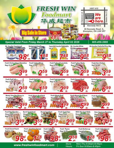 Fresh Win Foodmart Flyer March 27 to April 2