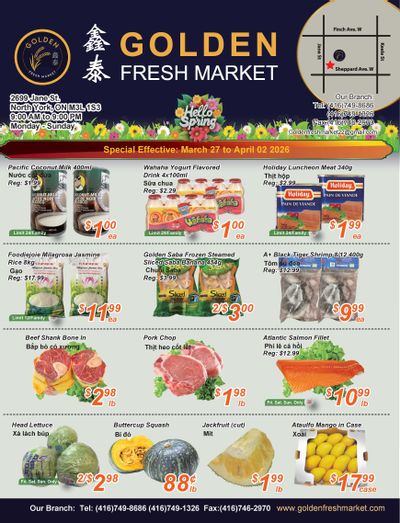 Golden Fresh Market Flyer March 27 to April 2