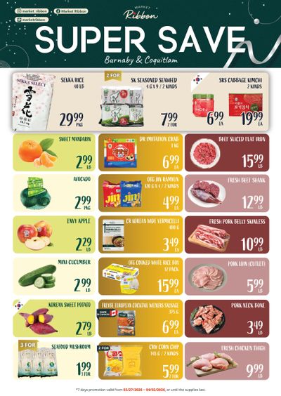 Market Ribbon Flyer March 27 to April 2
