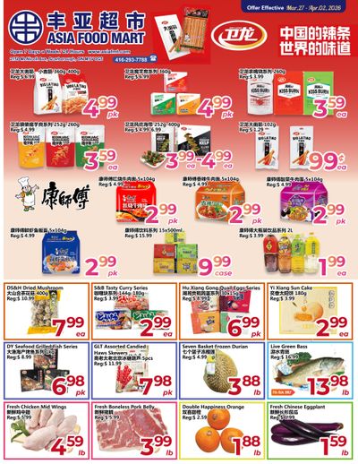 Asia Food Mart Flyer March 27 to April 2