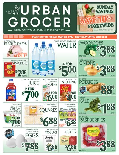 Urban Grocer Flyer March 27 to April 2