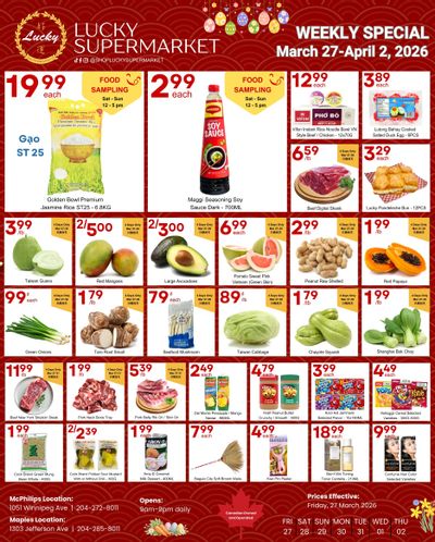 Lucky Supermarket (Winnipeg) Flyer March 27 to April 2